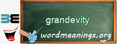 WordMeaning blackboard for grandevity
